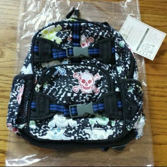 NEW Pottery Barn Kids Mackenzie Mini - Pirate Skull Grafitti - Picture 1 of 5
